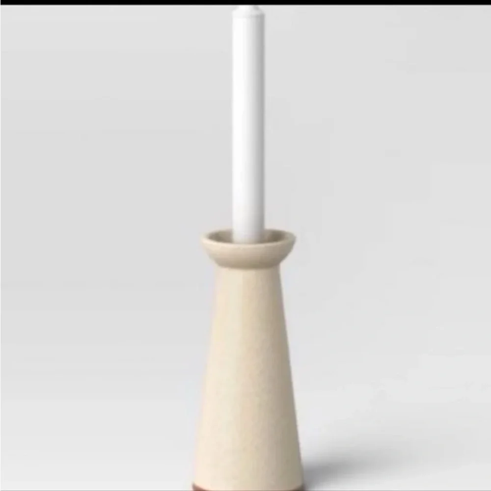 Threshold Ceramic Taper Candle Holder Medium